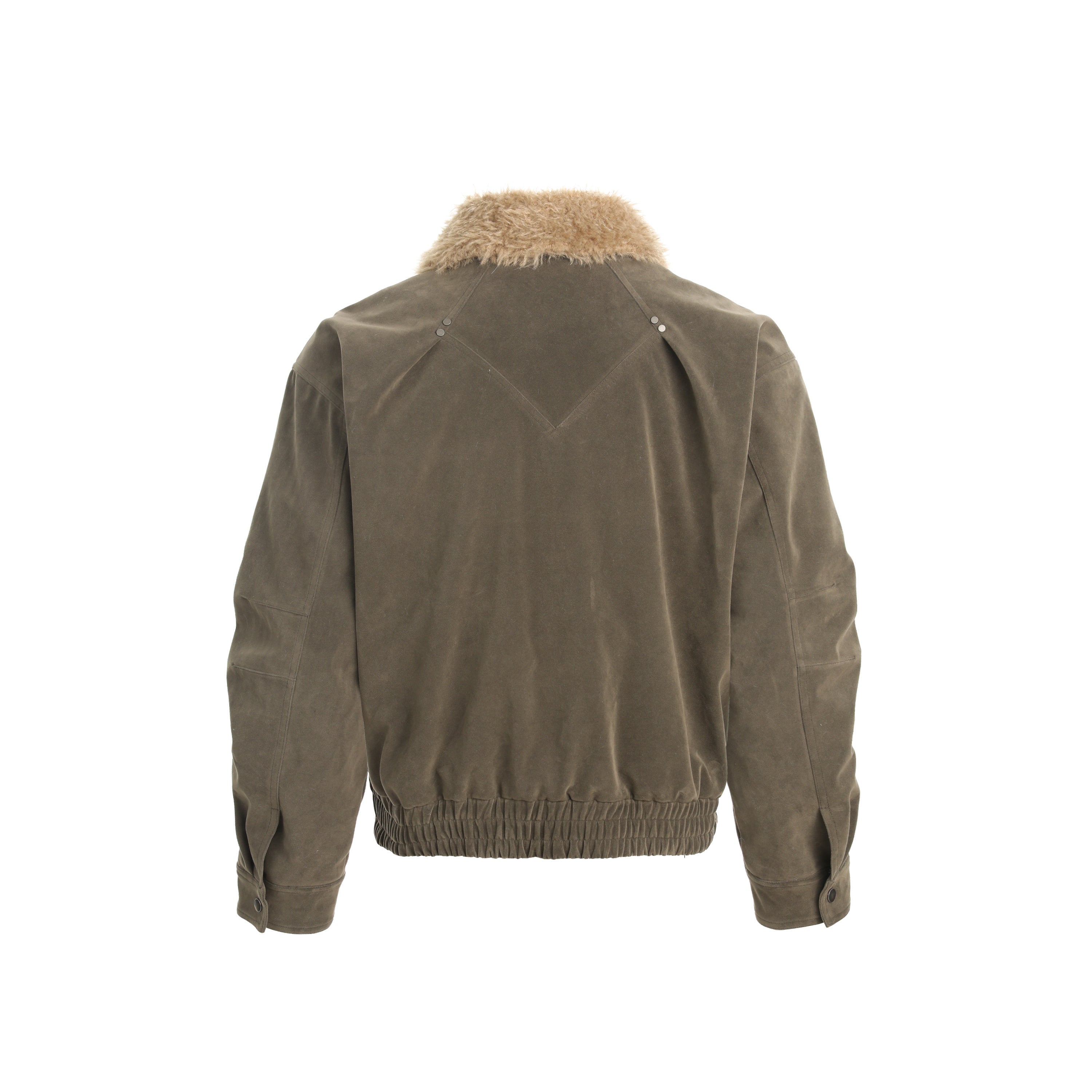 Faux-Fur Collar Vintage Bomber Jacket | Retro Aviator Style