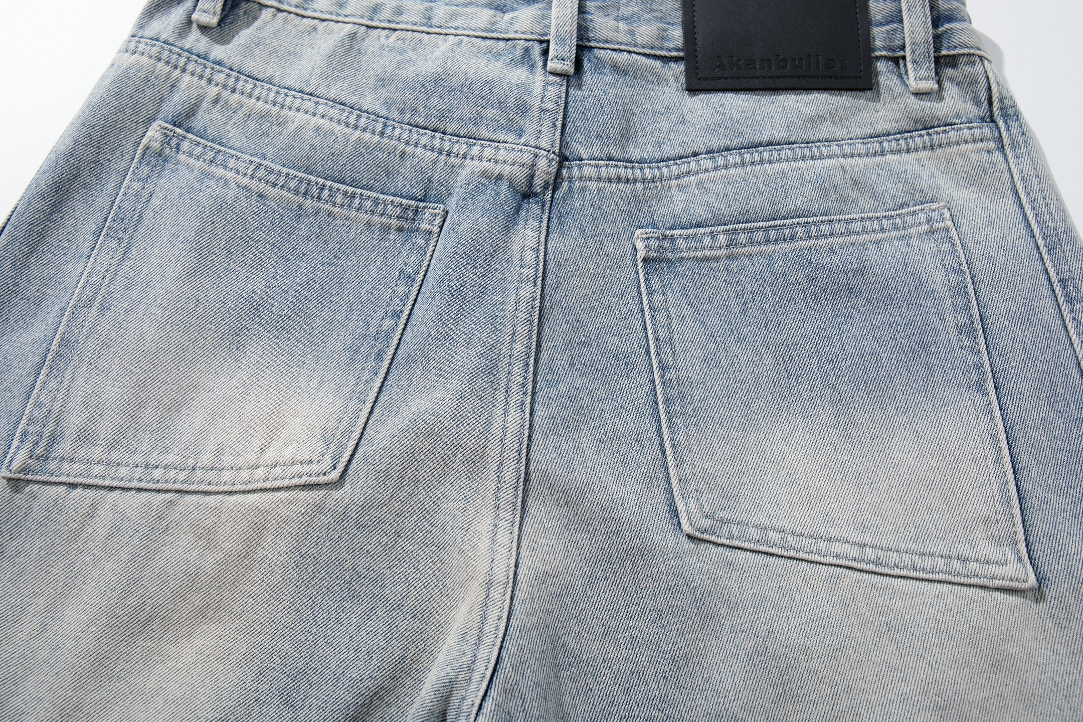 Heavy Whisker Destroyed Wide-Leg Jeans | Distressed Denim