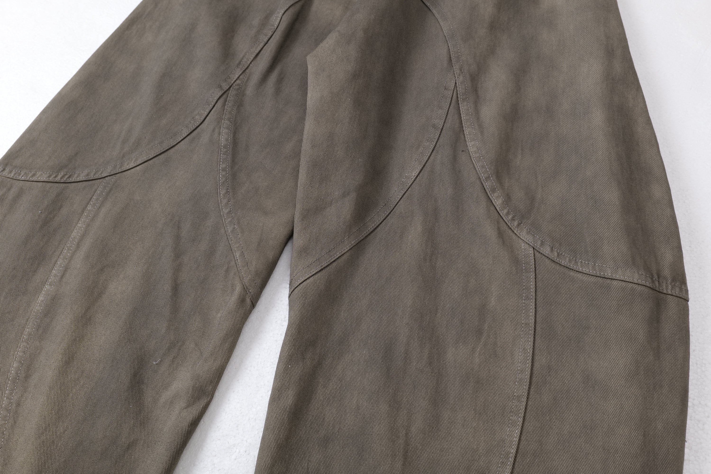Omirad Washed Curved-Panel Blade Wide-Leg Jeans