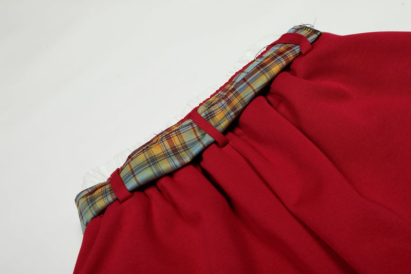 Plaid Drape Stacked Pants | Avant-Garde Streetwear