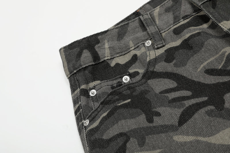 Omirad Shadow Camo Cargo Pants | Wide-Leg Streetwear