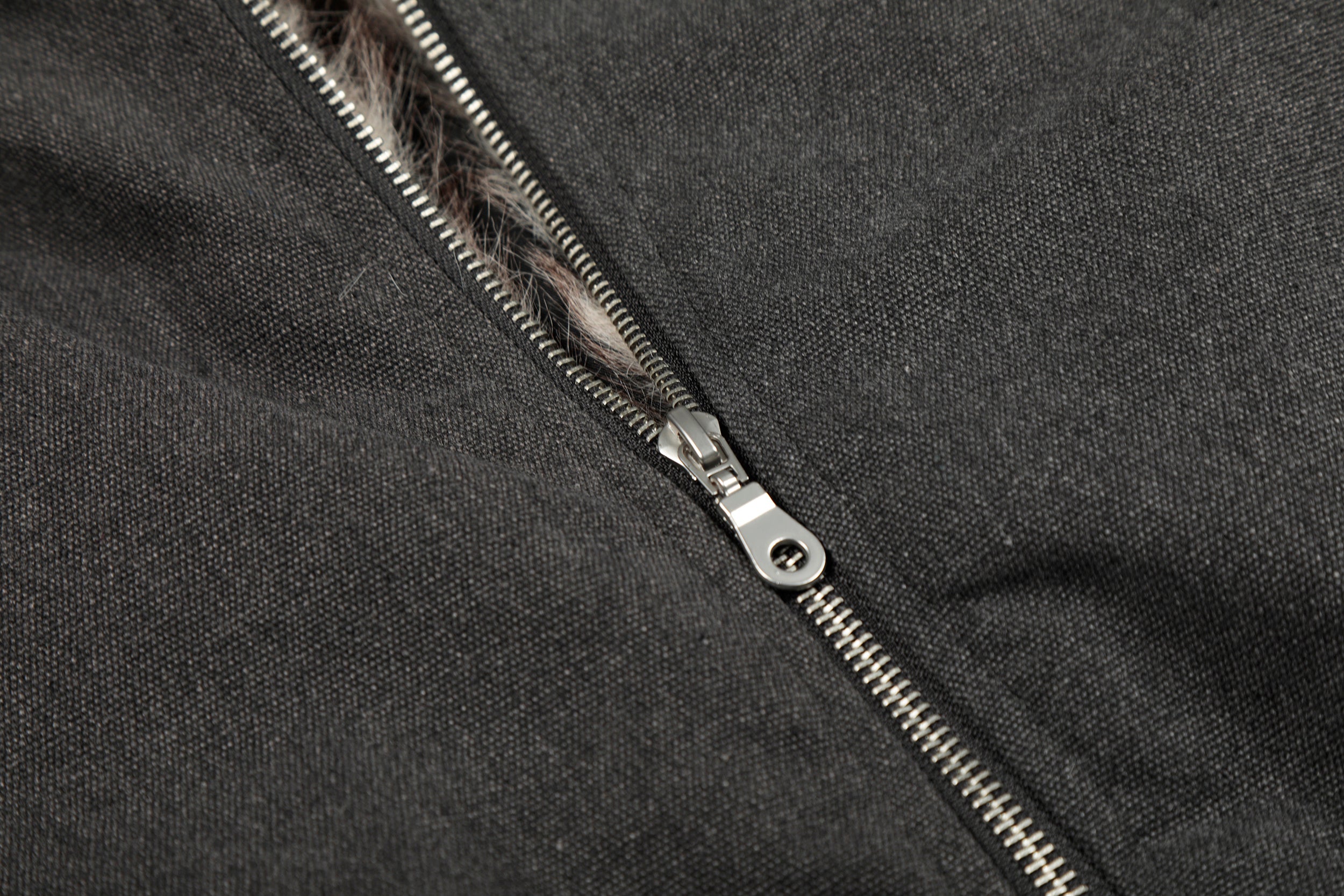 Fleece-Lined Utility Bomber Jacket | Faux-Fur Collar