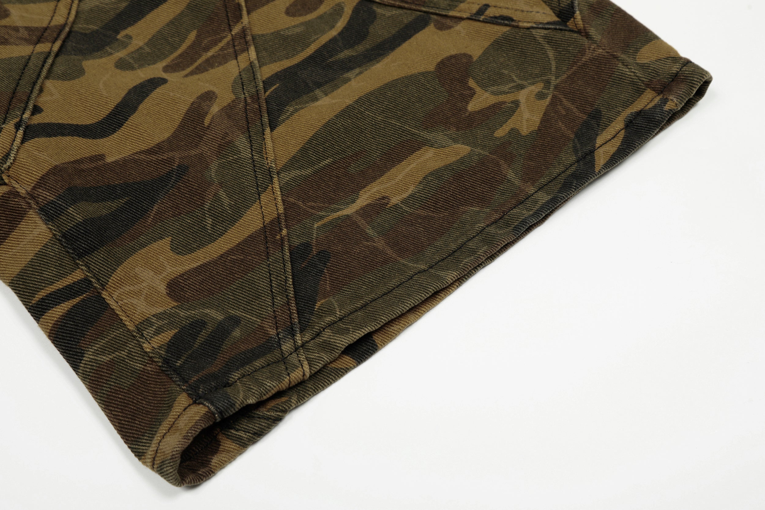 Omirad Camo Panel Cargo Shorts | Wide-Leg Streetwear