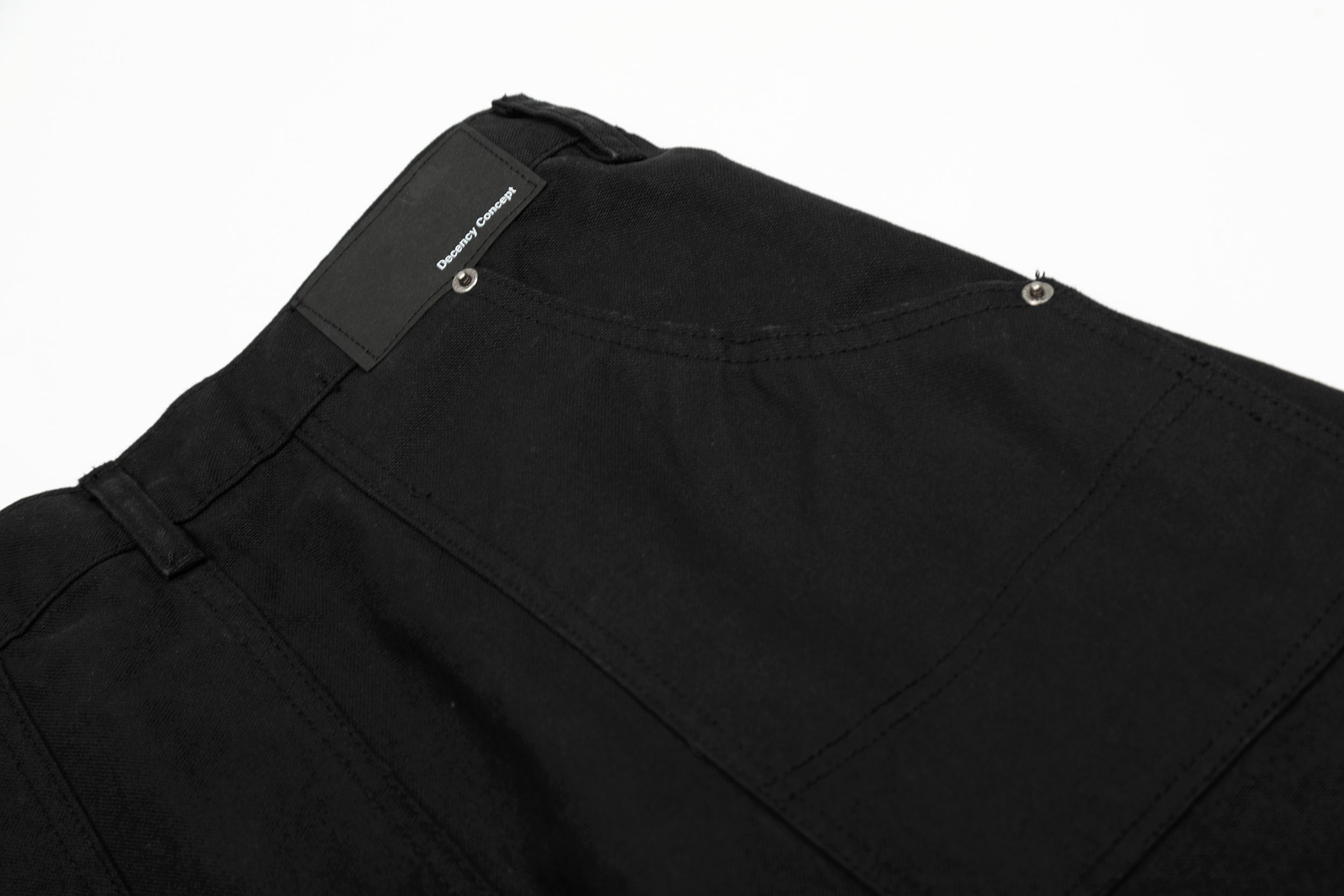 Sculpted Wide-Leg Pants | Curved Panel Cotton Trousers
