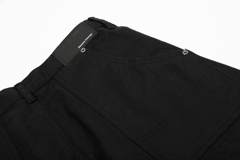 Sculpted Wide-Leg Pants | Curved Panel Cotton Trousers