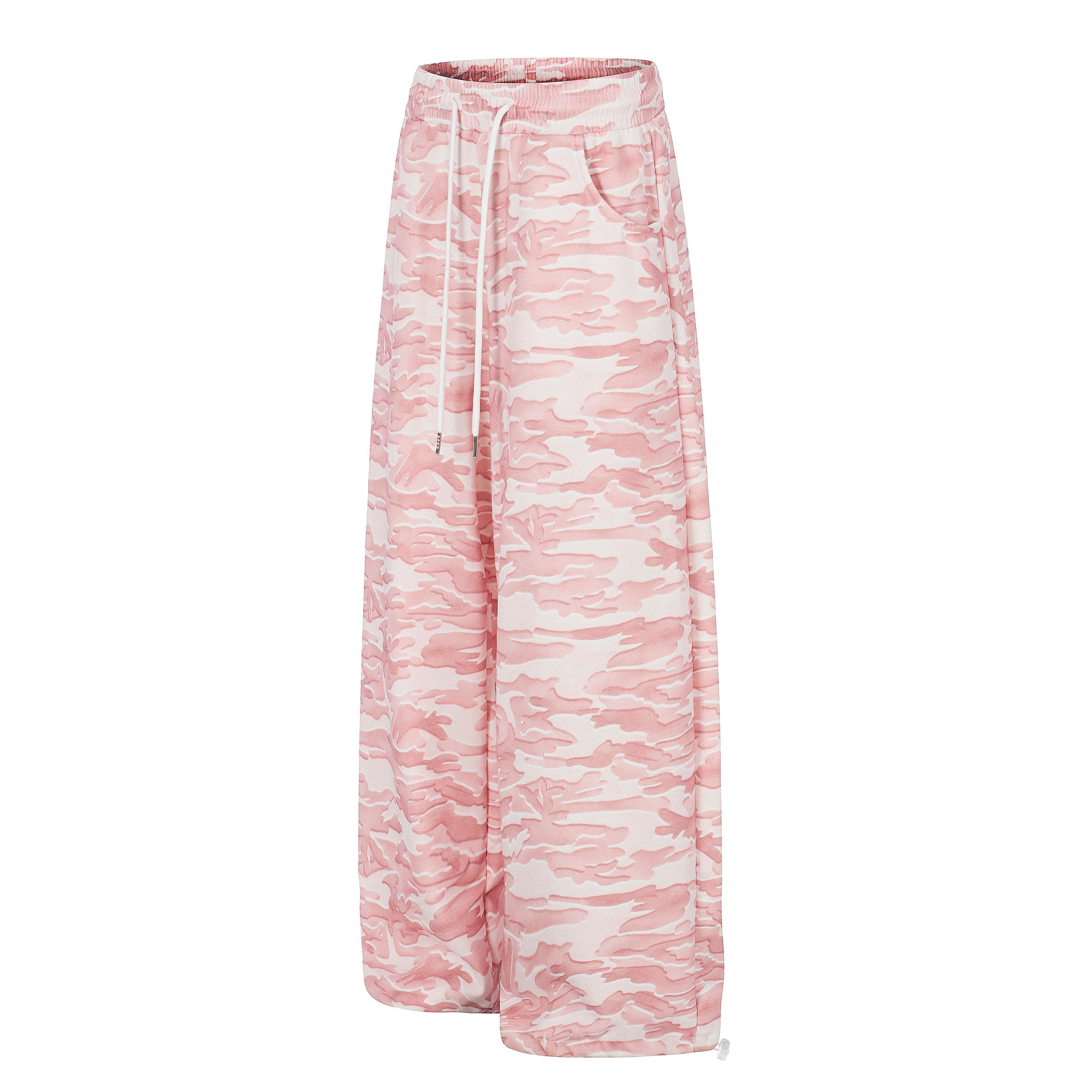 Pink Camo Wide-Leg Sweatpants | Oversized Streetwear Pants