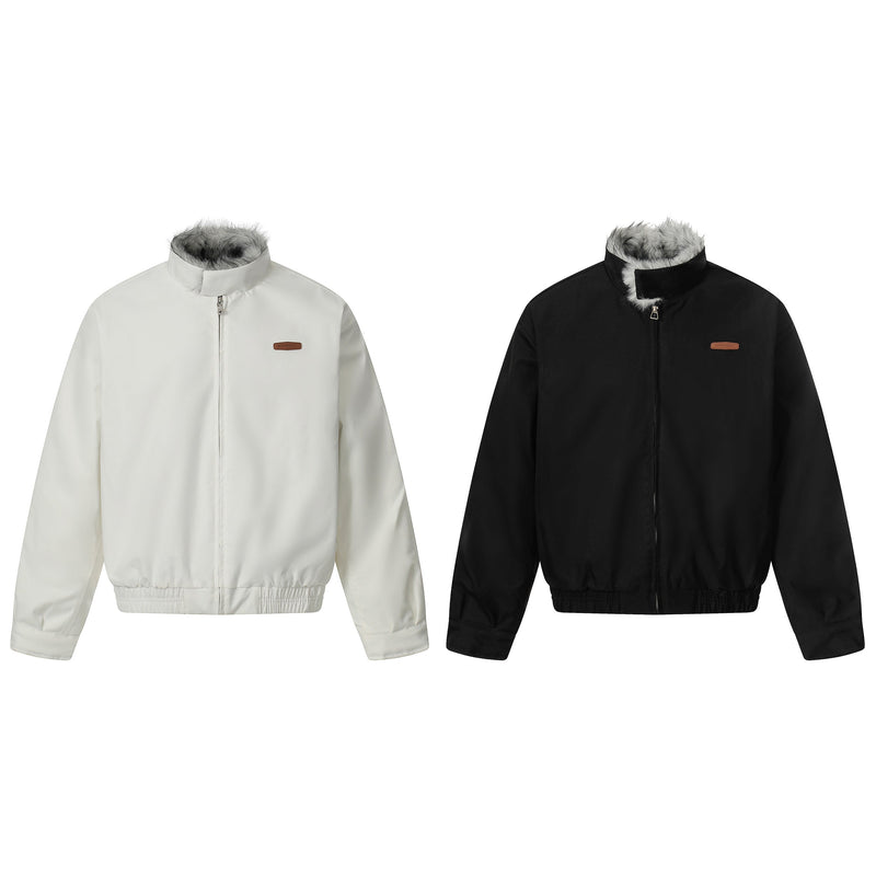 Omirad Minimal Faux-Fur Collar Bomber Jacket | Off-White