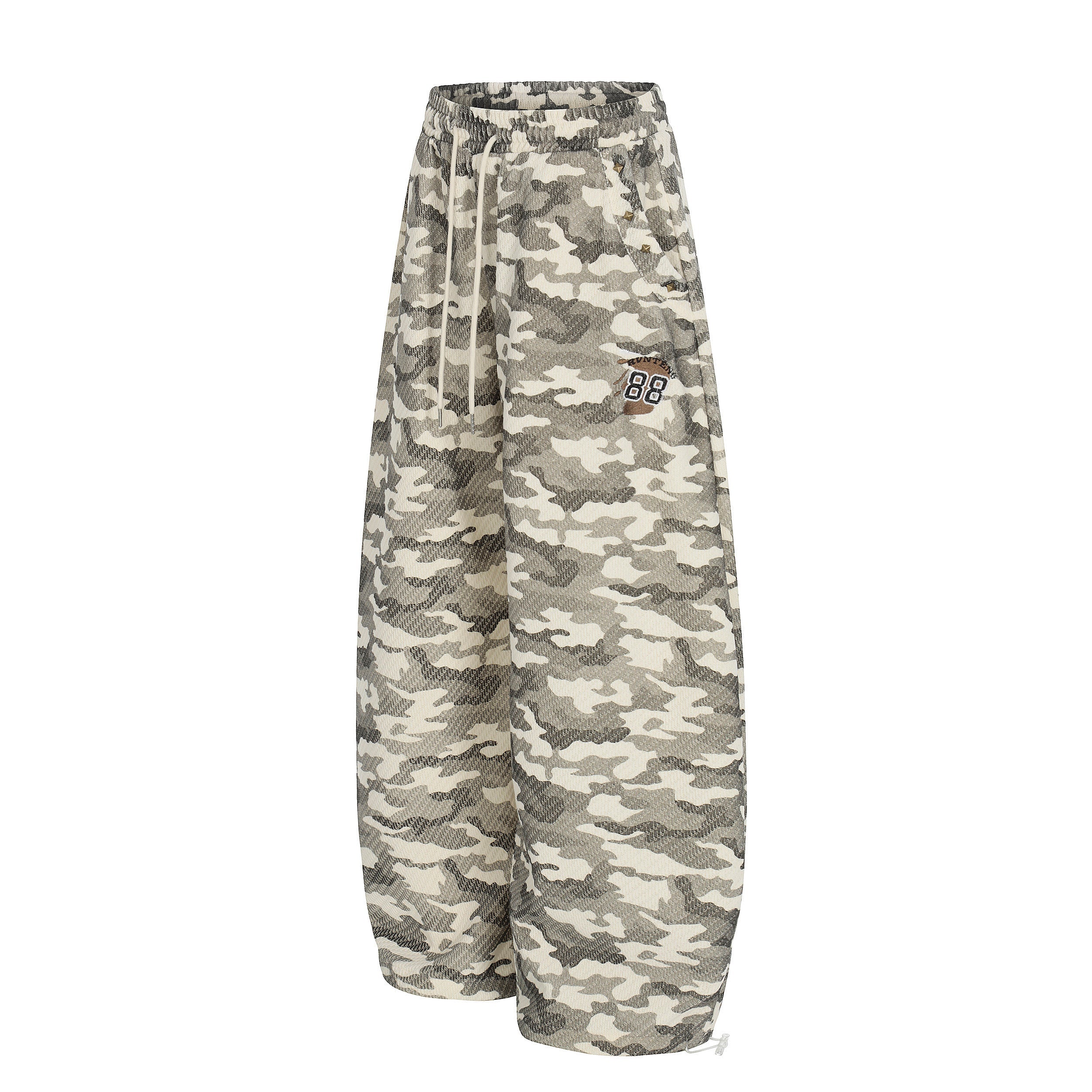 Omirad Vintage Camo Wide-Leg Sweatpants | Streetwear Fit