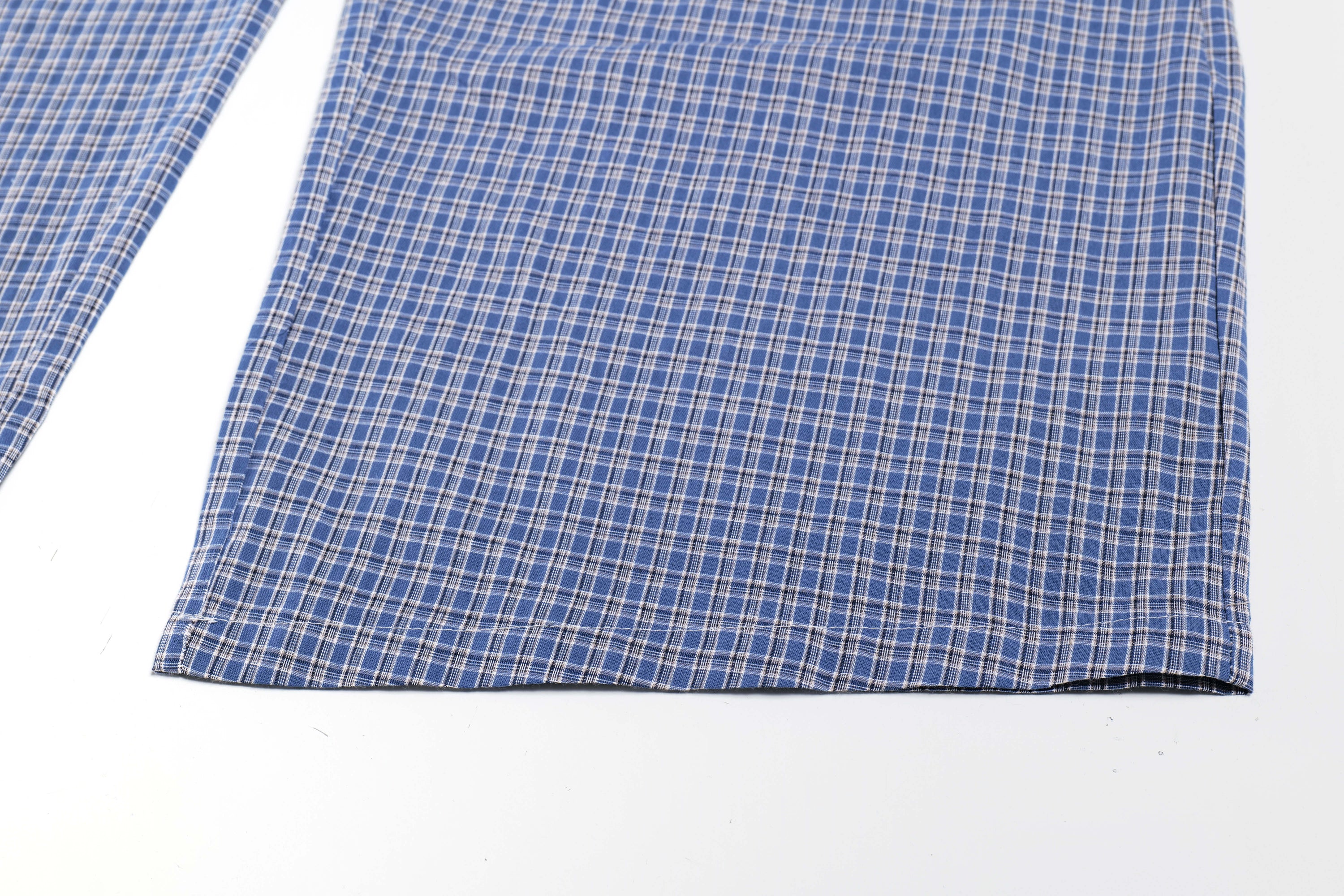Check Pattern Relaxed Wide-Leg Cotton Pants | SEAKOFF