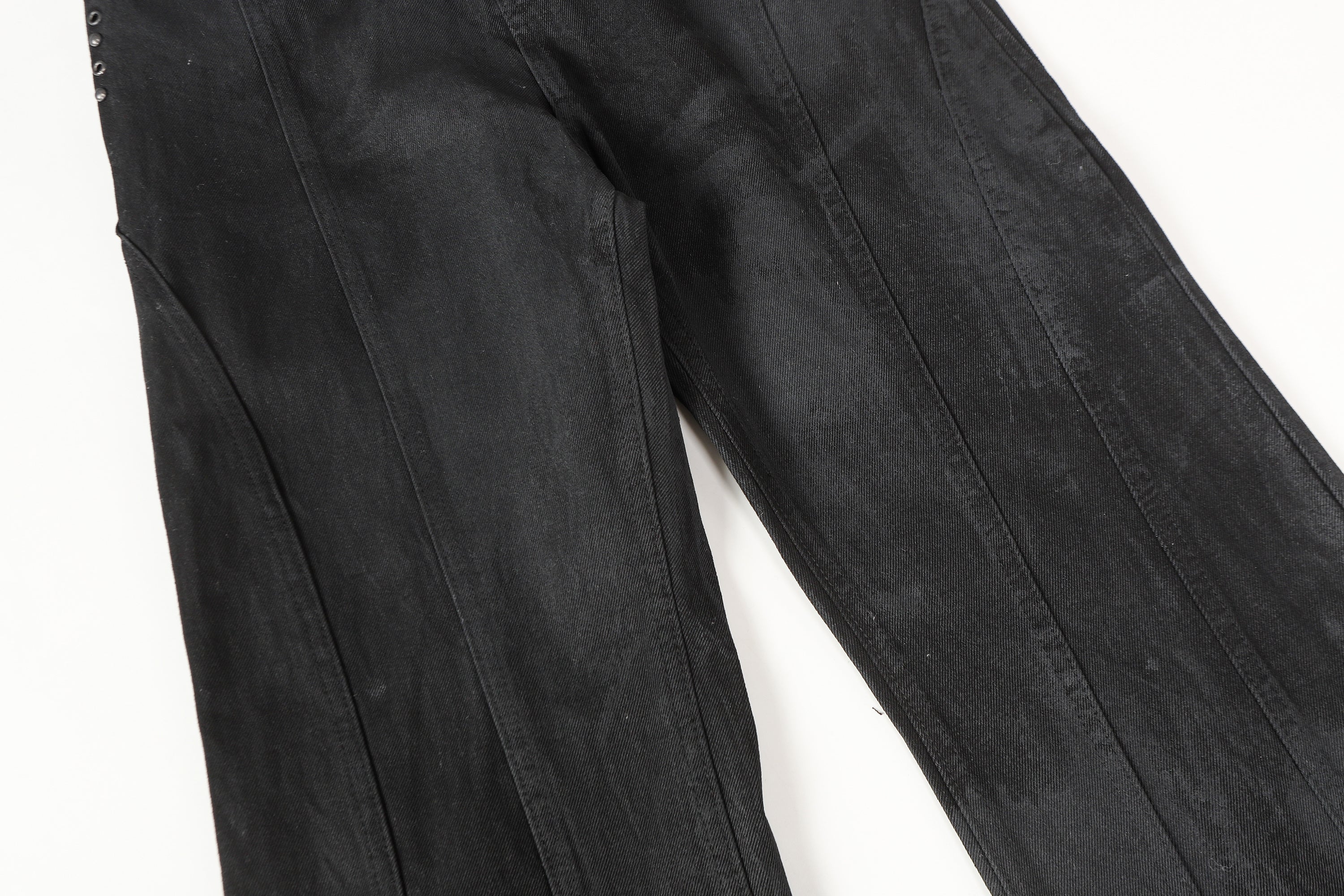 Omirad Studded Panel Wide-Leg Jeans | Dark Streetwear Denim