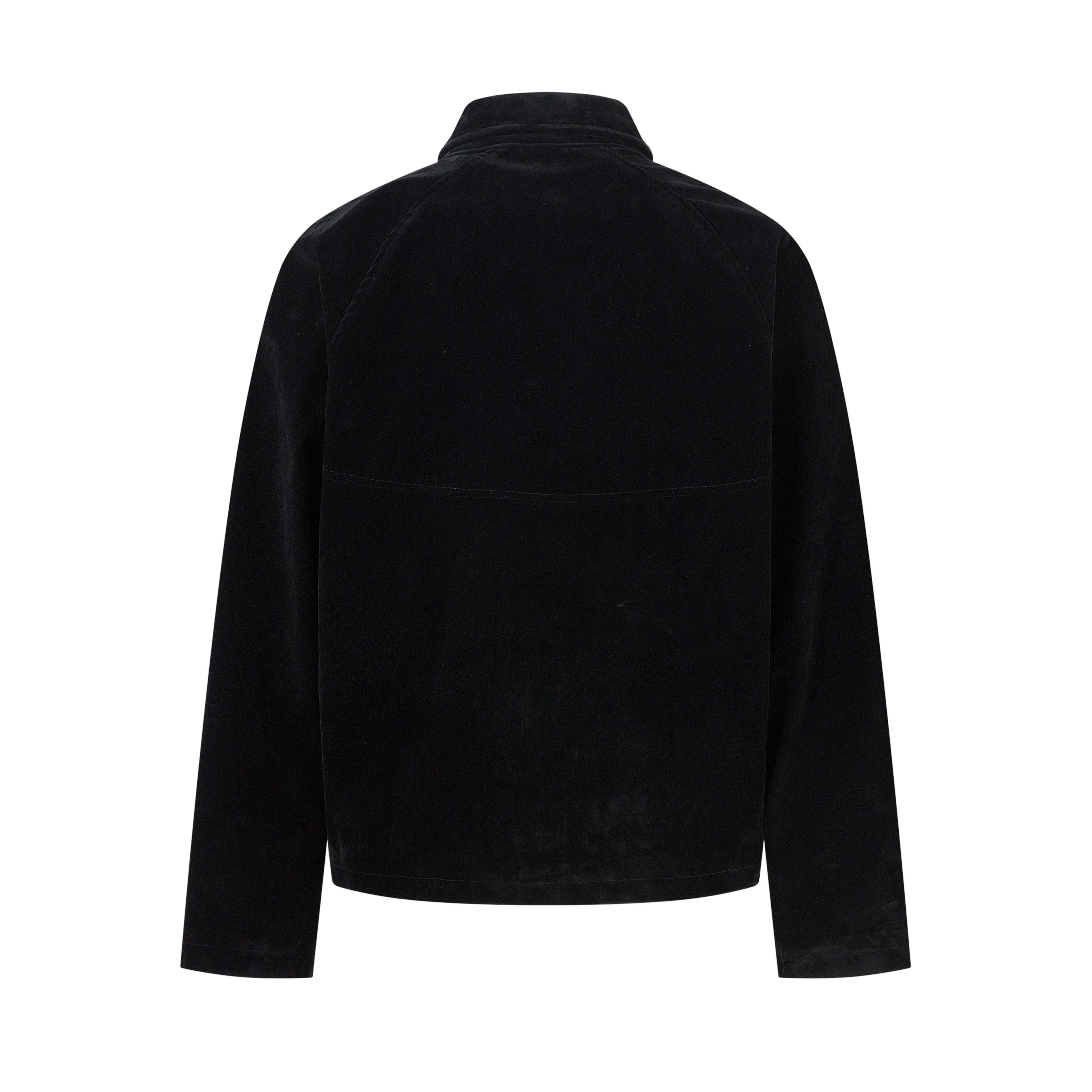 Suede-Texture Arc Panel Zip Jacket | Streetwear Outerwear