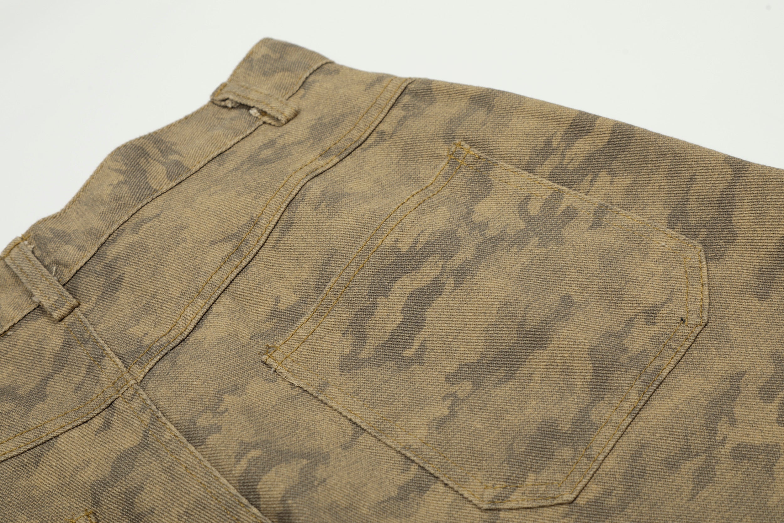 Omirad Desert Camo Wide-Leg Cargo Jeans | Streetwear Utility