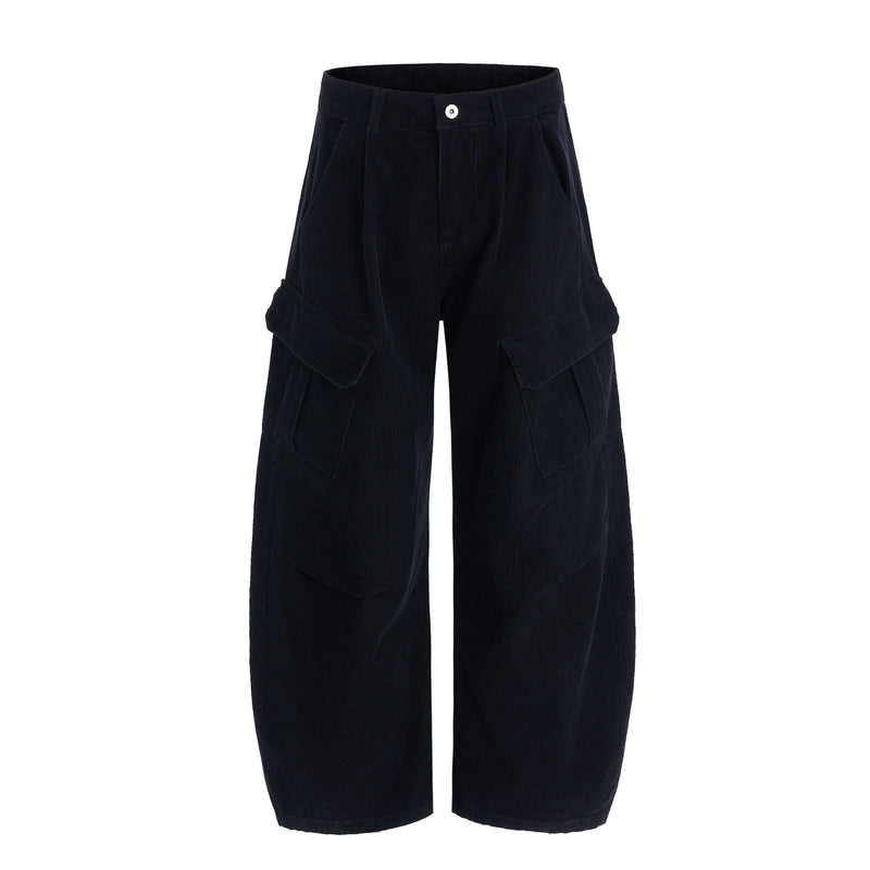 Omirad Corduroy Cargo Wide-Leg Pants | Streetwear Trousers