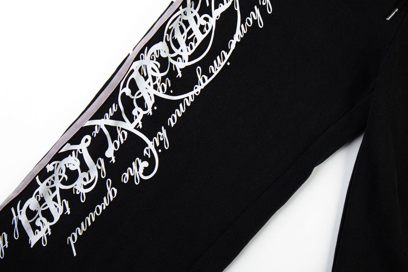 Script Graffiti Wide-Leg Sweatpants | Streetwear Joggers