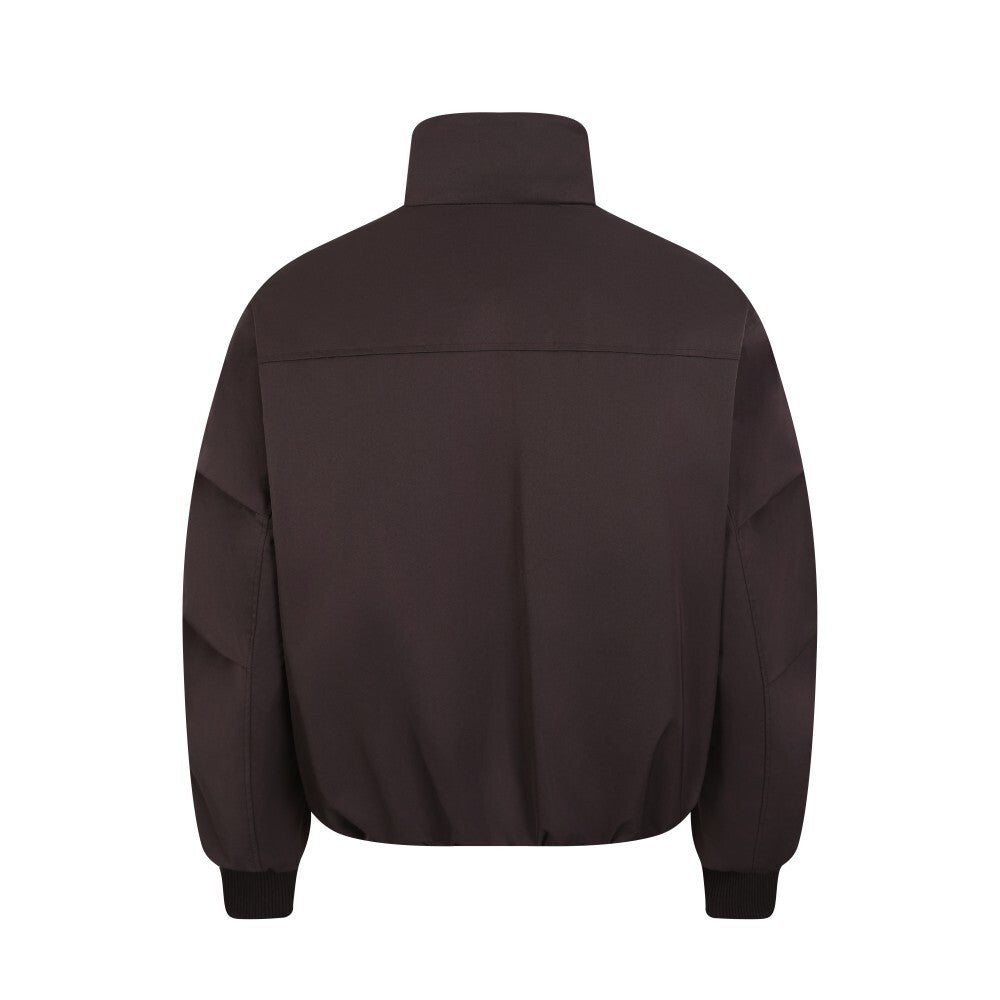 High-Neck Minimal Bomber Jacket | Clean Streetwear Essential