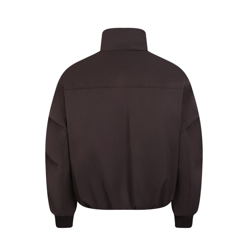 High-Neck Minimal Bomber Jacket | Clean Streetwear Essential