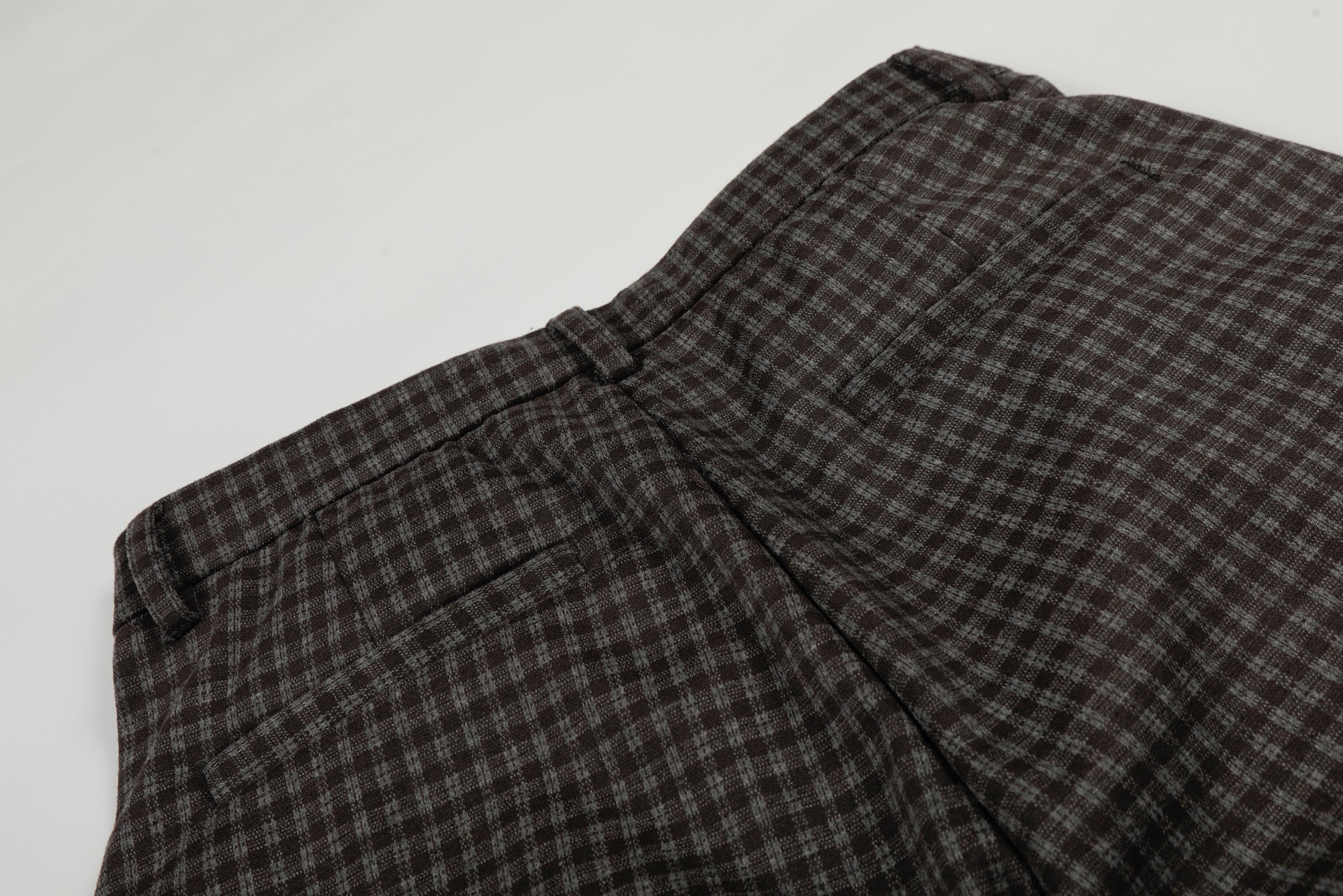 Wide-Leg Plaid Trousers | Pleated Front Tailored Pants