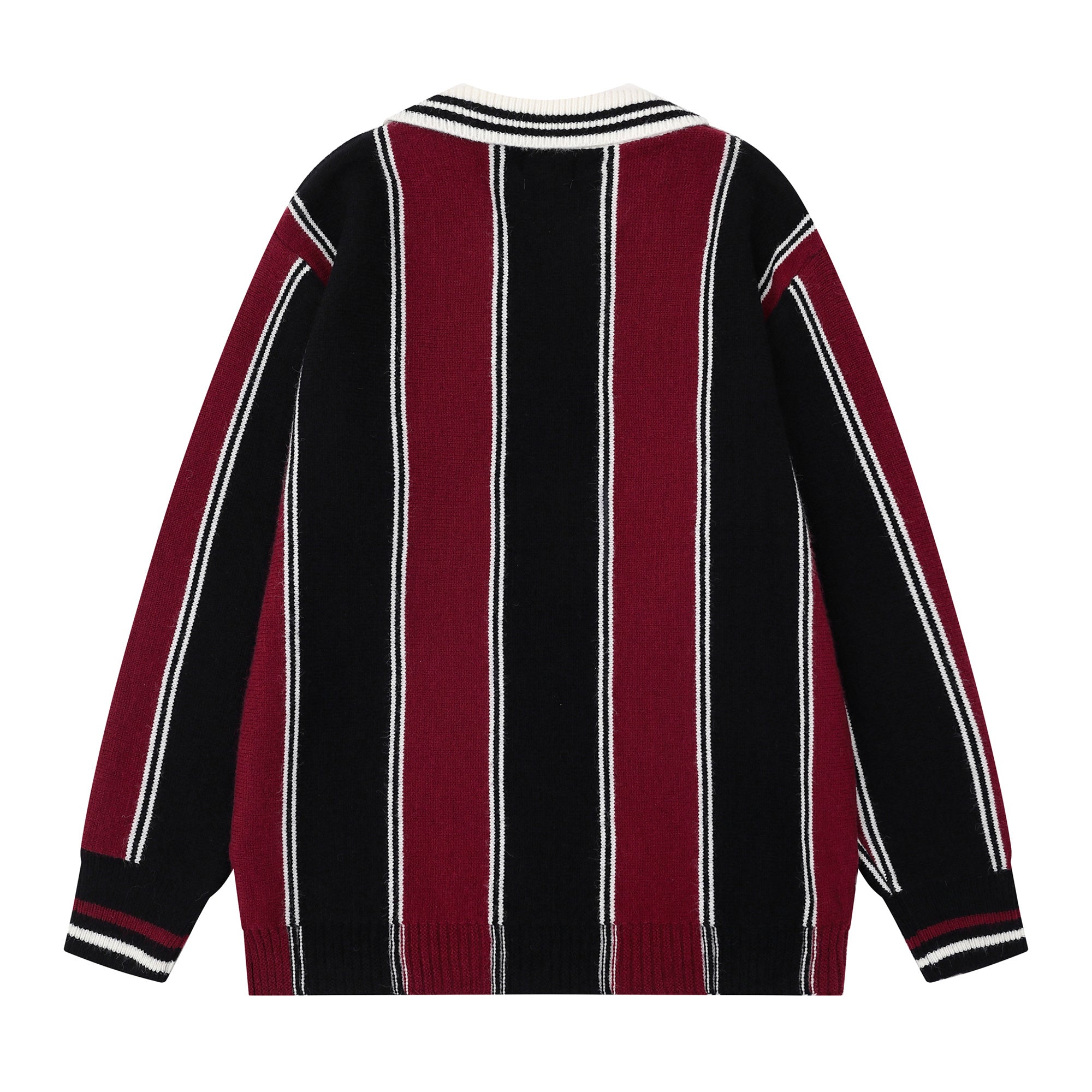 Collegiate Stripe Knit Sweater | Varsity Retro Pullover