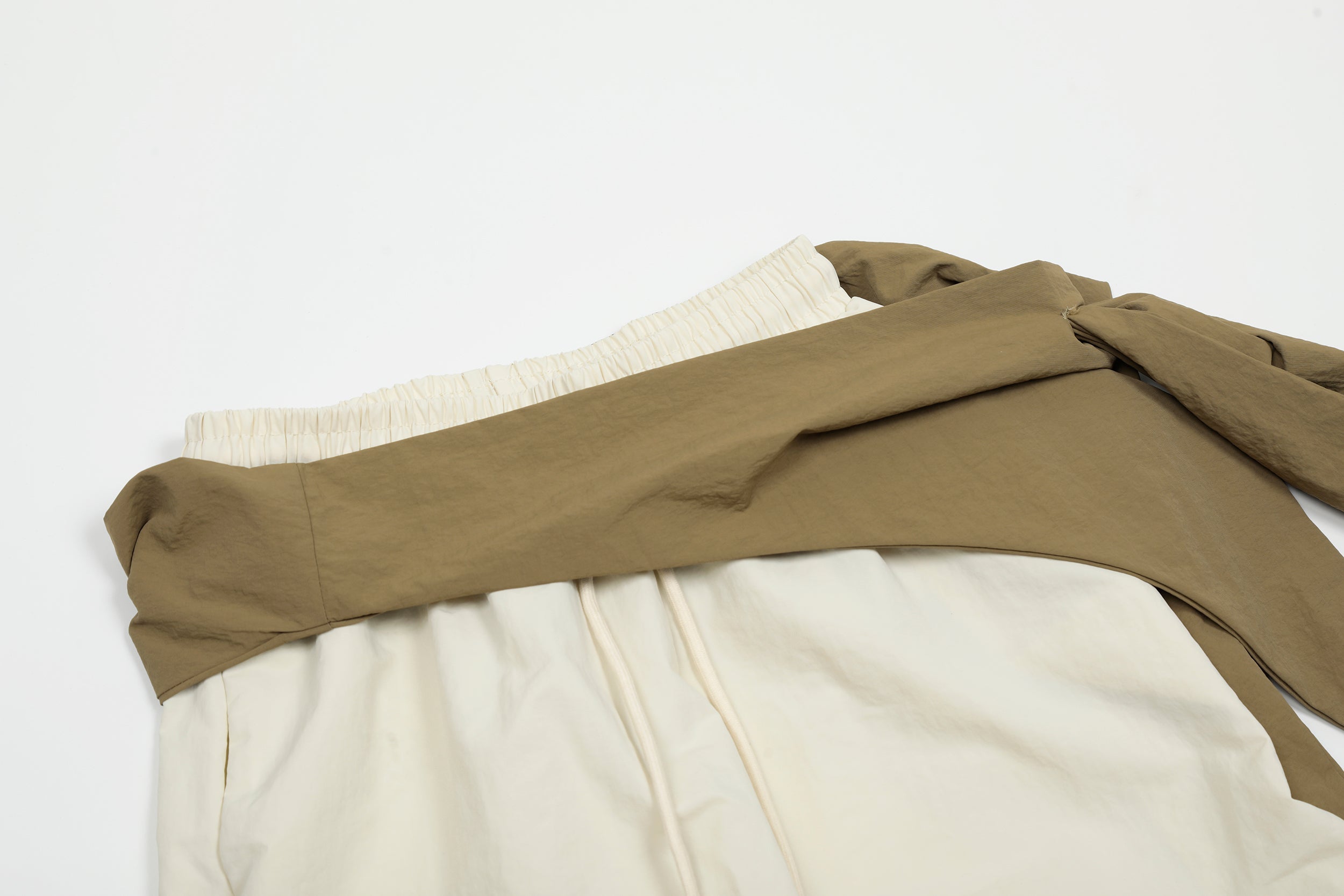 Omirad Draped Sash Wide-Leg Pants | Sculptural Streetwear