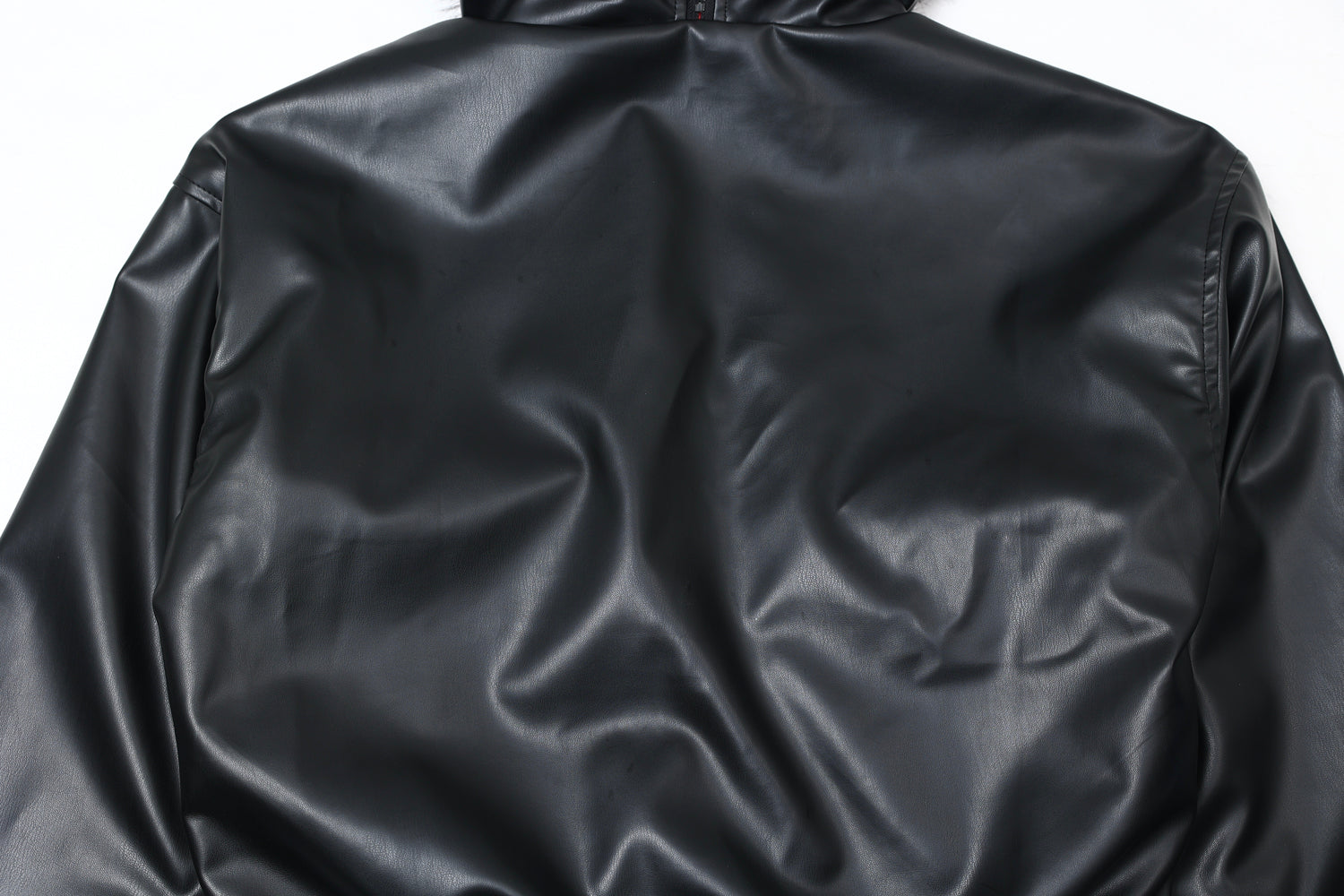Faux Fur Hood PU Puffer Jacket | High-Gloss Street-Luxury