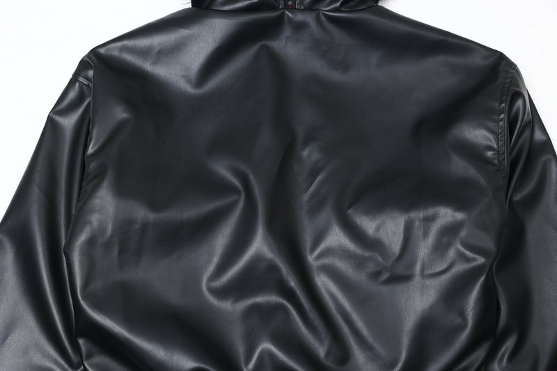 Faux Fur Hood PU Puffer Jacket | High-Gloss Street-Luxury