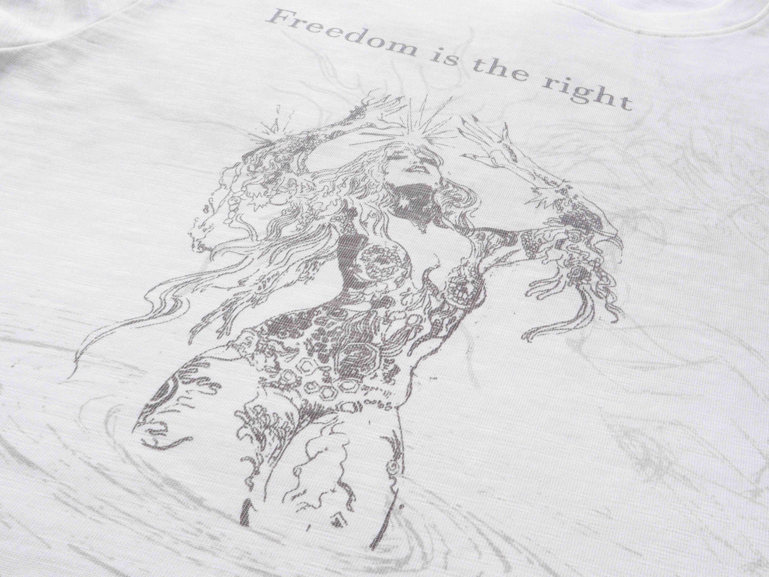 Omirad Freedom Sketch Long Sleeve Tee | Vintage Washed Cotton