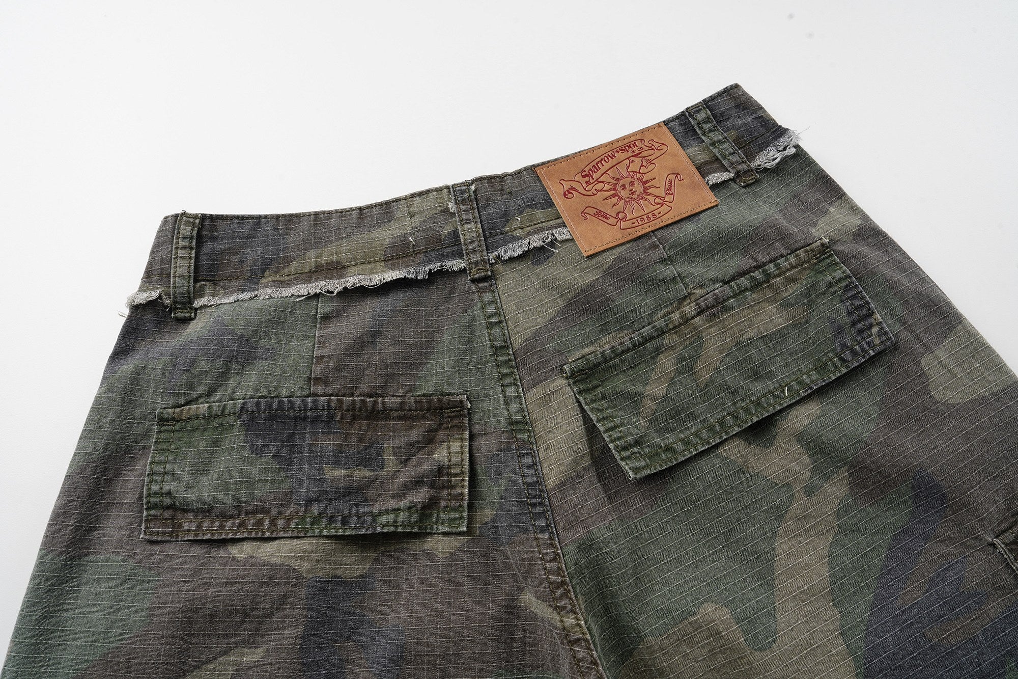 Camouflage Cargo Shorts | Oversized Wide-Leg Streetwear