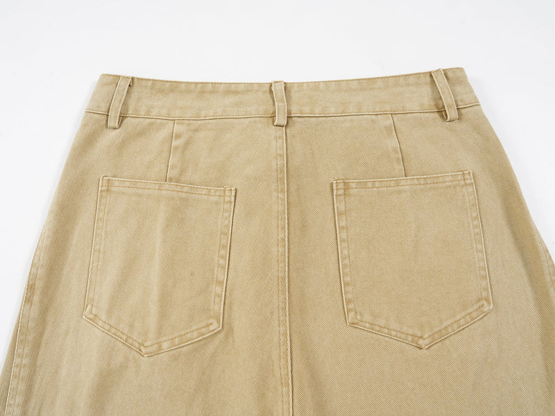 Omirad Wide-Leg Work Pants | Cotton Twill Utility Trousers