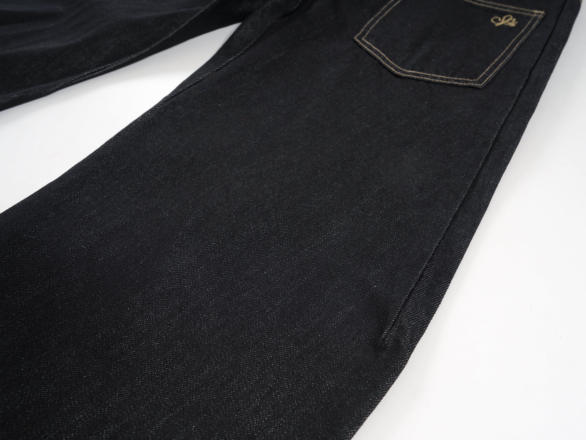 Plaid-Waist Wide-Leg Denim Pants | Retro Streetwear Jeans