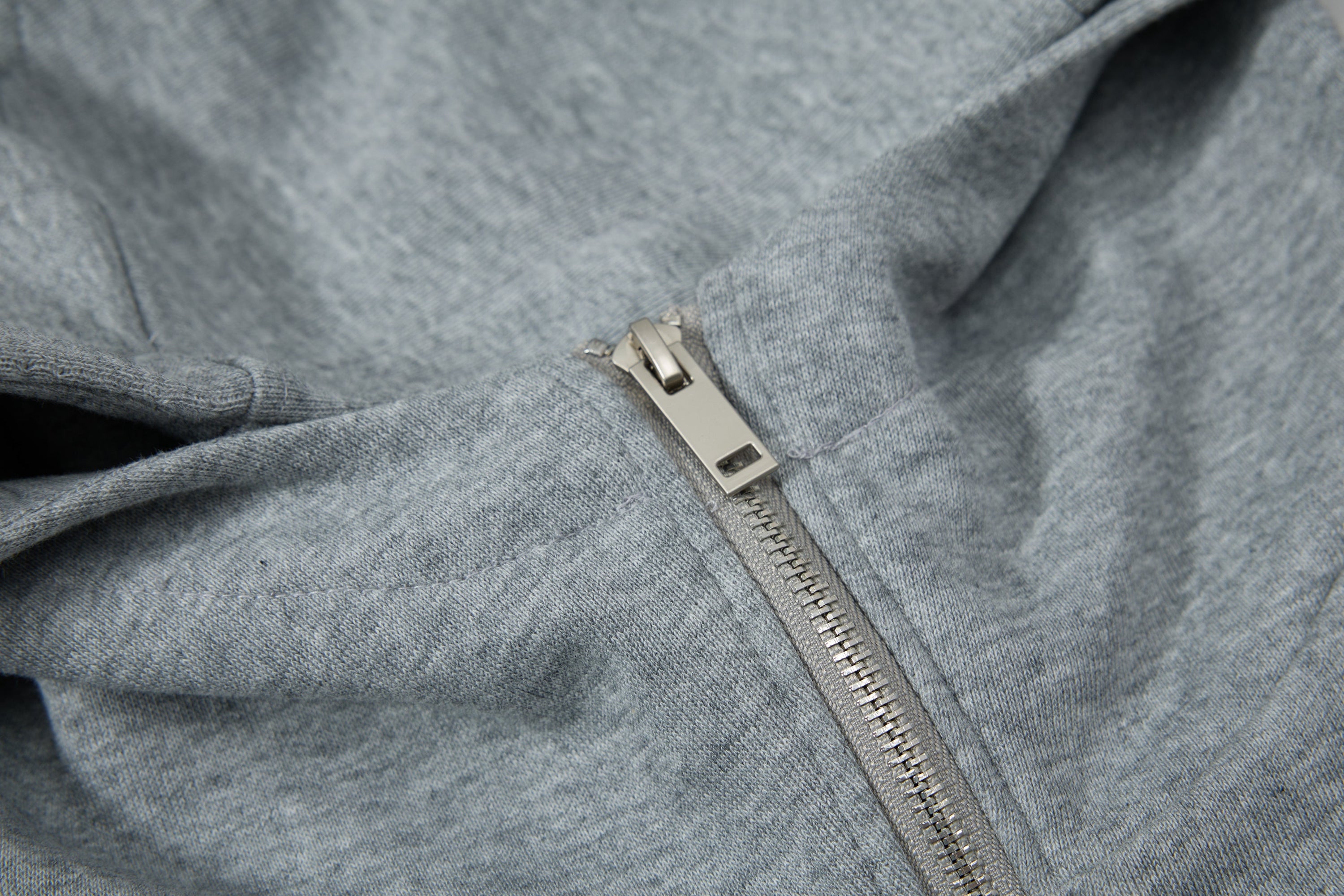 Curved Panel Full-Zip Hoodie | Relaxed Streetwear Fleece