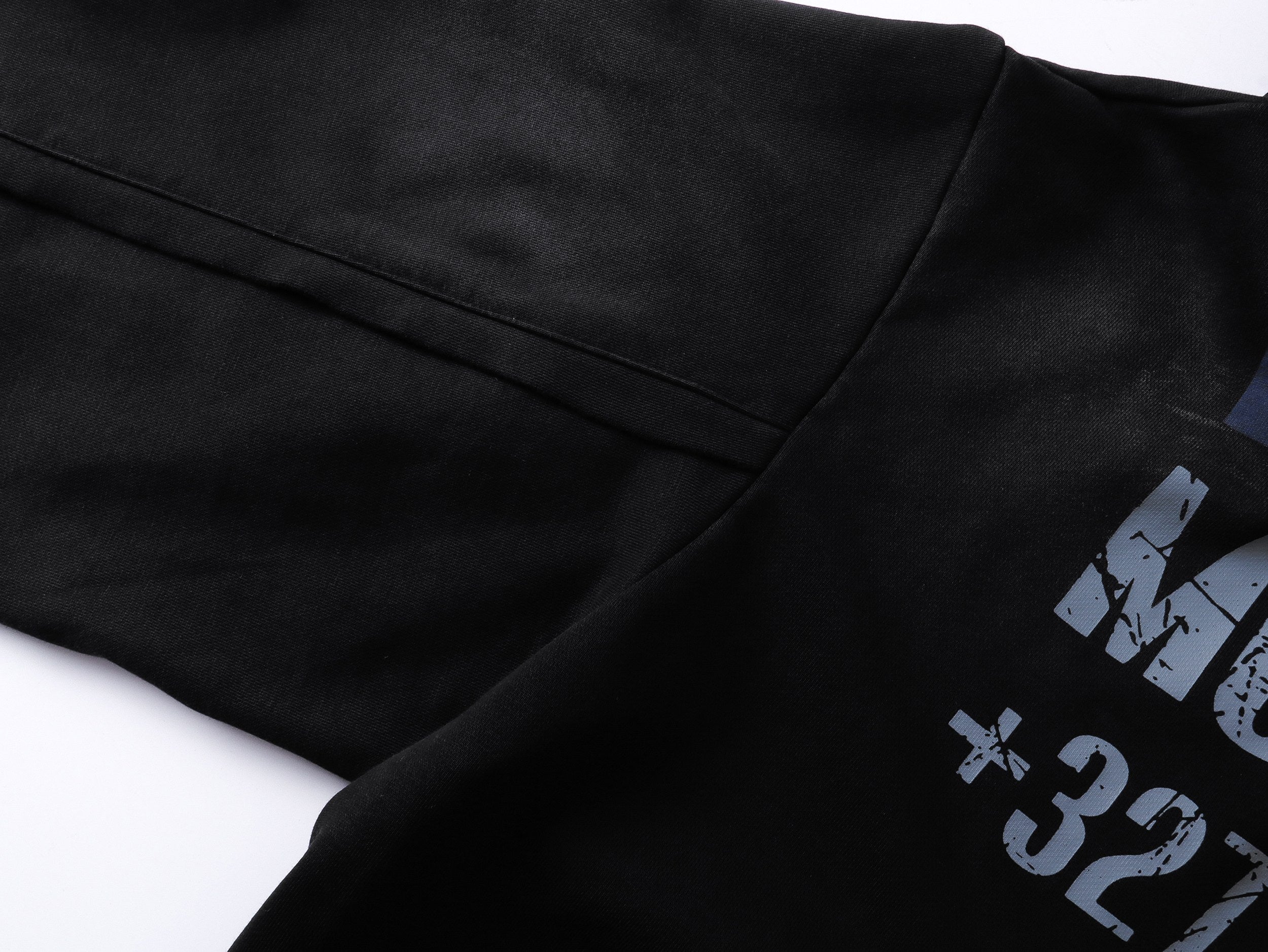 Omirad Distressed Sport Zip Hoodie | Bold Graphic Streetwear
