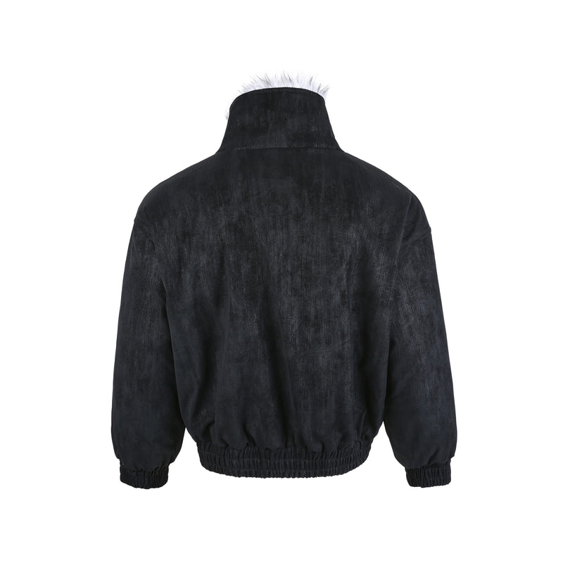 Faux Fur-Lined Corduroy Bomber Jacket | Omirad by SEAKOFF