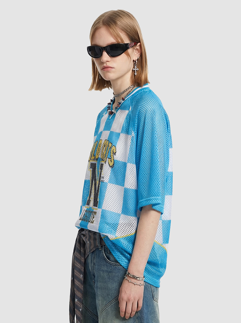Wild Cats N League Checkerboard Mesh Jersey T-Shirt