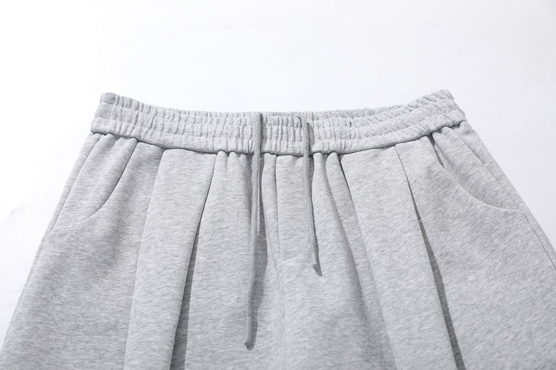 Sculpted 3D Pleat Wide-Leg Sweatpants | Oversized Fit