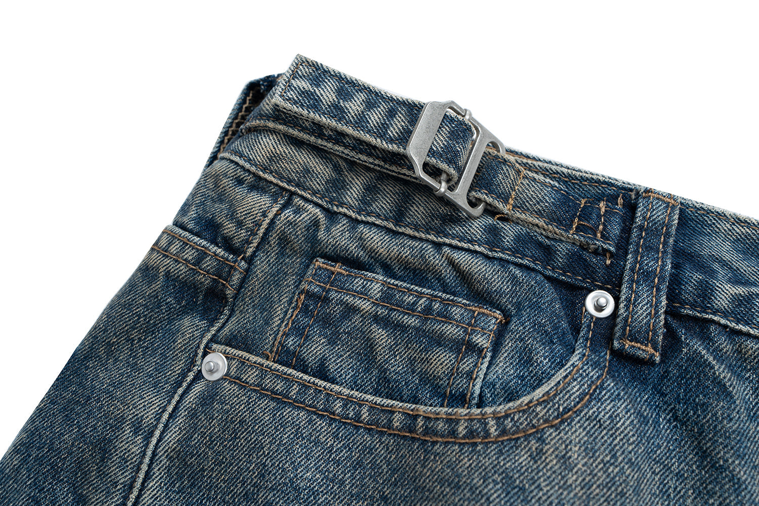 Omirad Layered Camo Denim Hybrid Cargo Pants