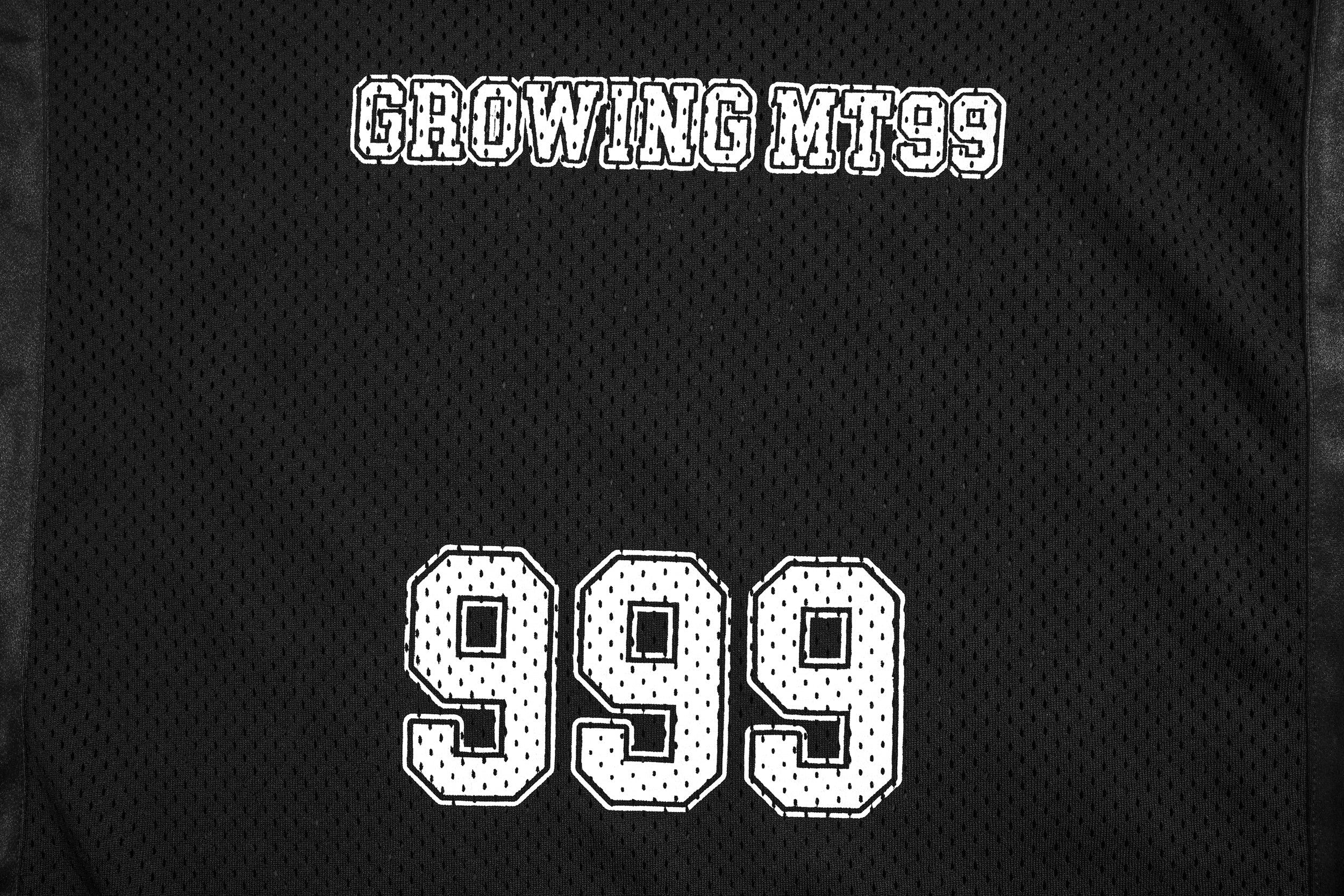 Growing MT99 Metallic Varsity Mesh Jersey Tee | 999 Graphic
