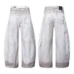 Omirad Washed Barrel Jeans | Wide Leg Cotton Denim