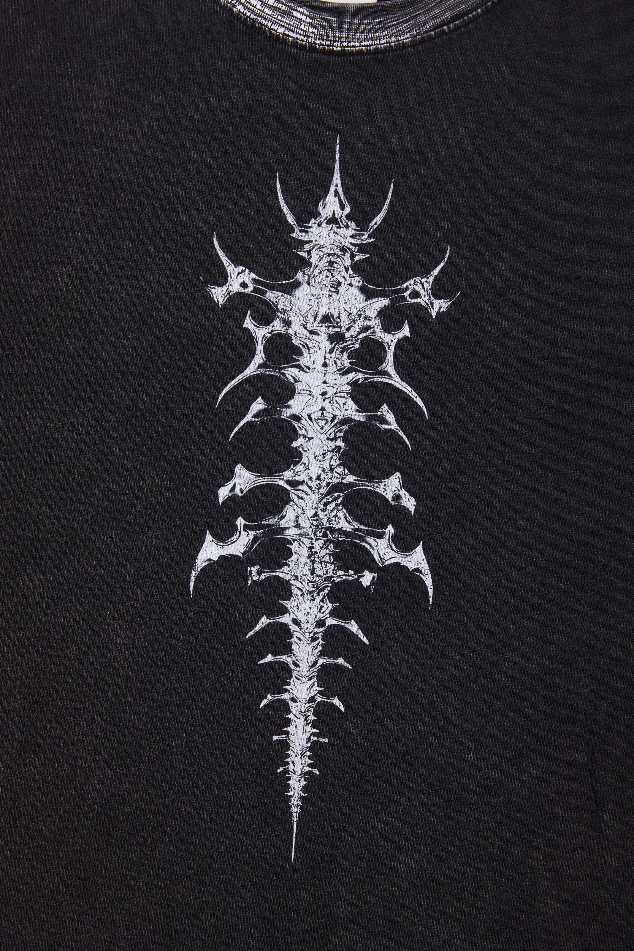 Omirad Spine Graphic Washed T-Shirt | Dark Streetwear