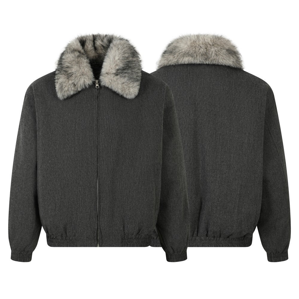 Omirad Faux Fur-Lined Sherpa Winter Jacket | Detachable Collar