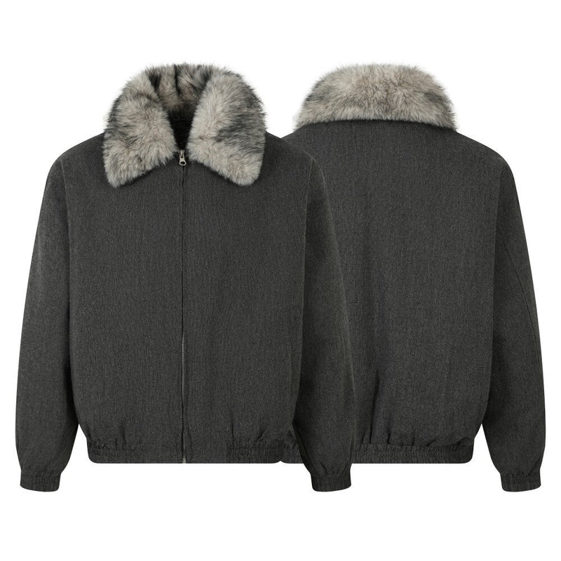 Omirad Faux Fur-Lined Sherpa Winter Jacket | Detachable Collar