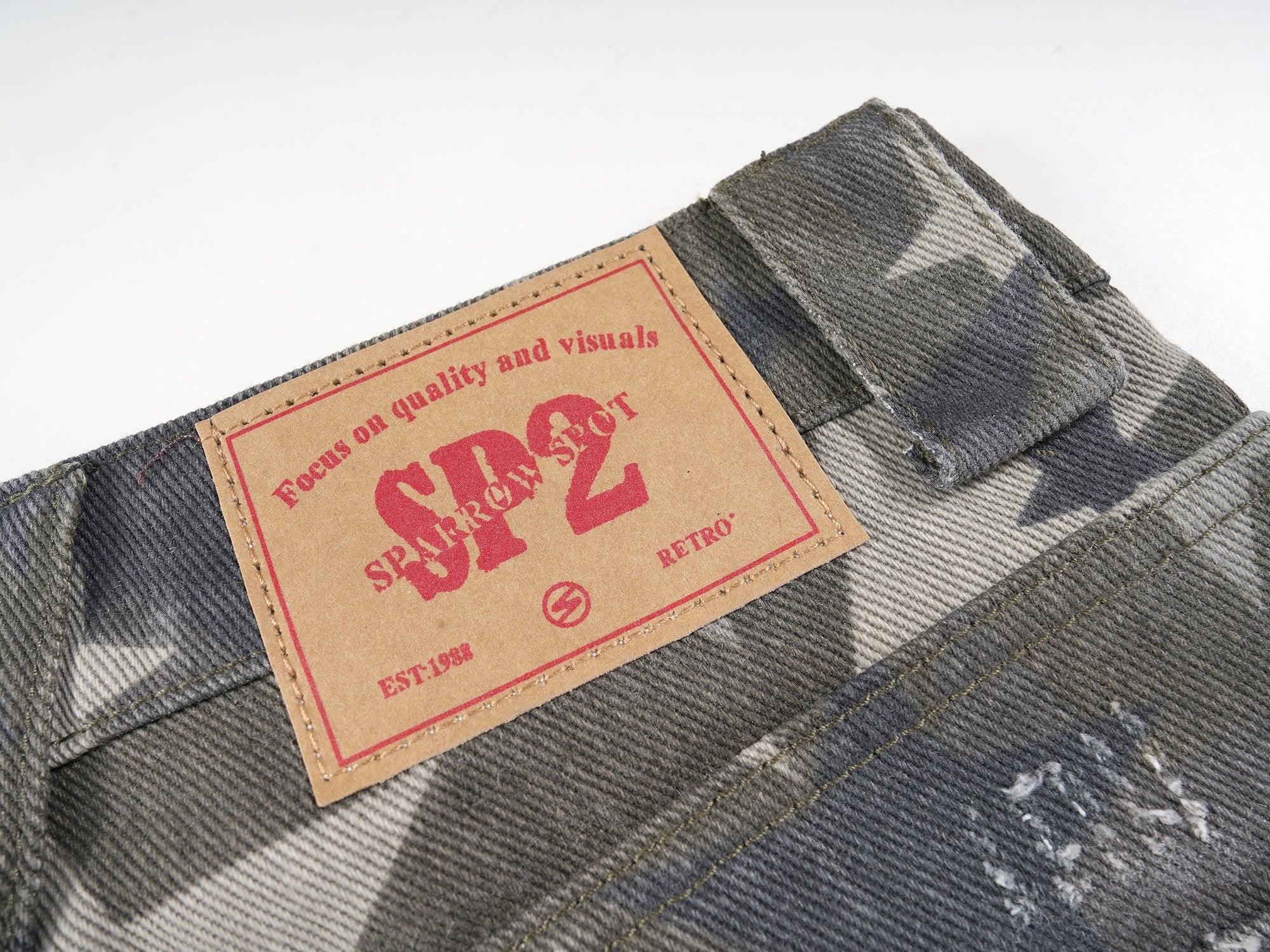 All-Over Star Print Washed Wide-Leg Denim Pants | Y2K Style