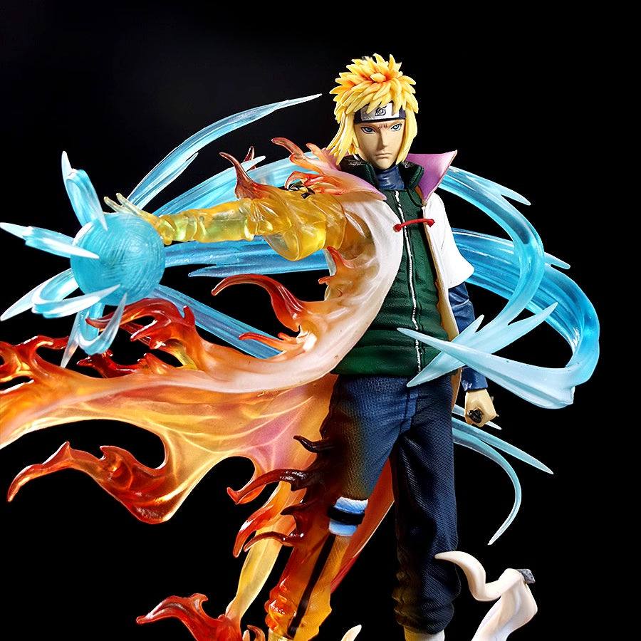 Figura de acción de Minato Namikaze - Edición de 29 cm Collector | Cabezas intercambiables, características de iluminación y pose dinámica