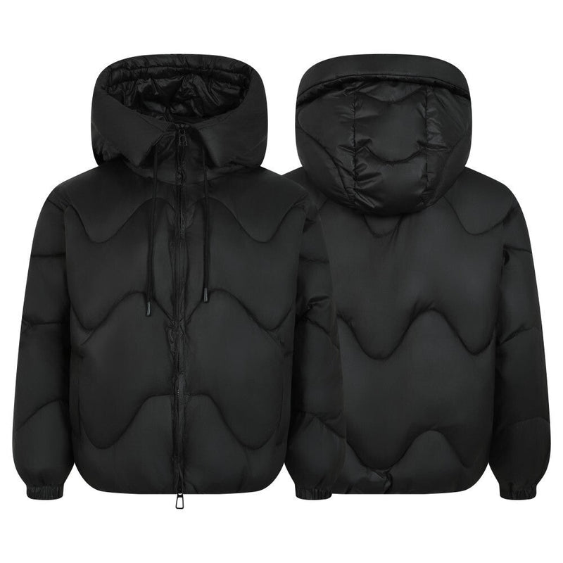 Omirad Wave-Stitch Hooded Puffer Jacket | Men's Winter Coat
