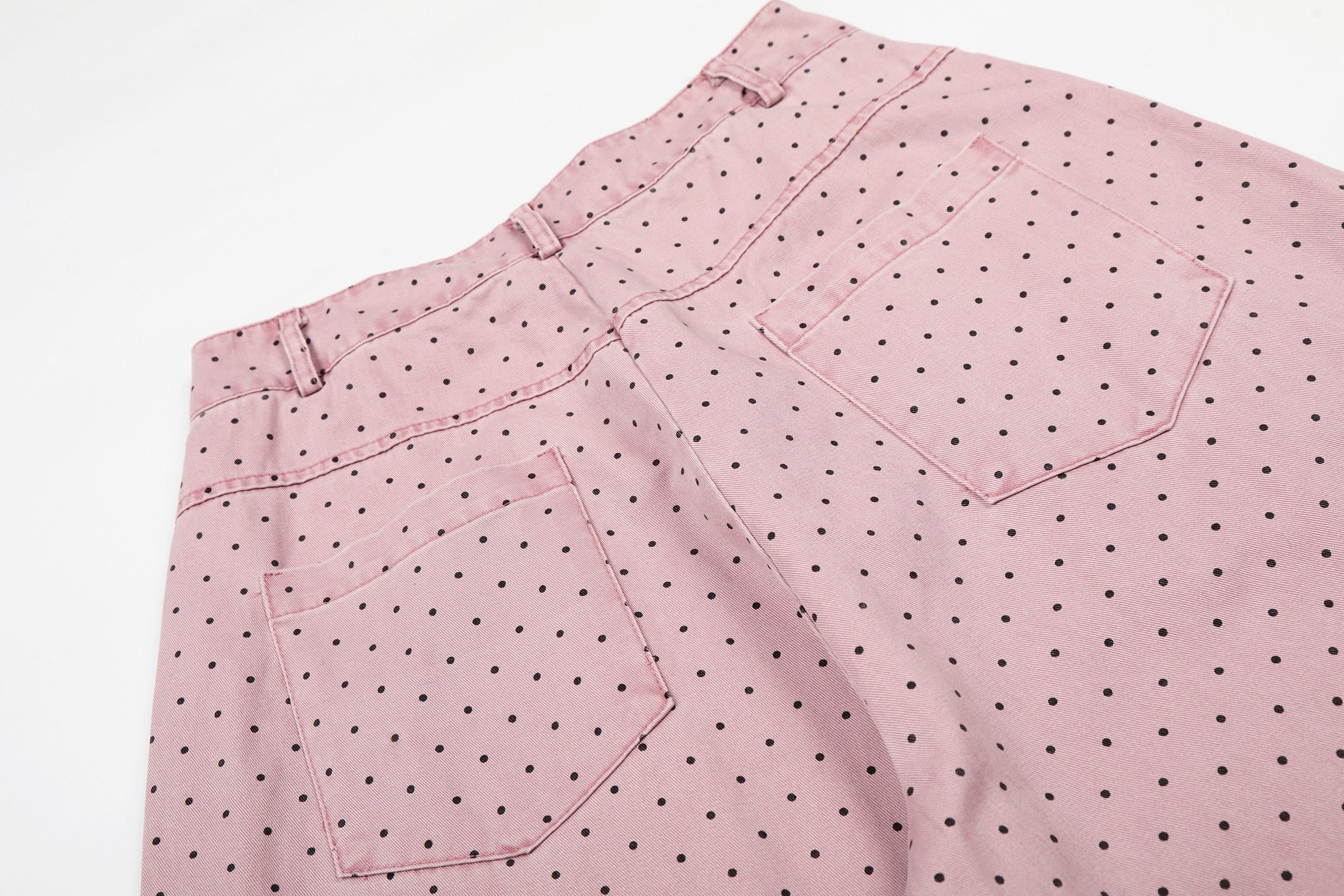 Polka Dot Wide-Leg Pants with Rhinestone Star Detail
