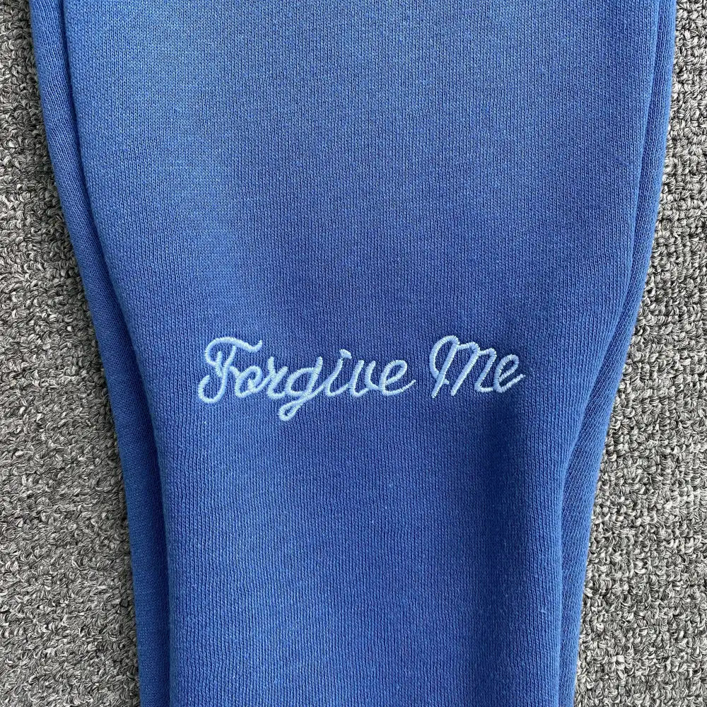 Syna World Blue Letter Print Drawstring Jogger Pants