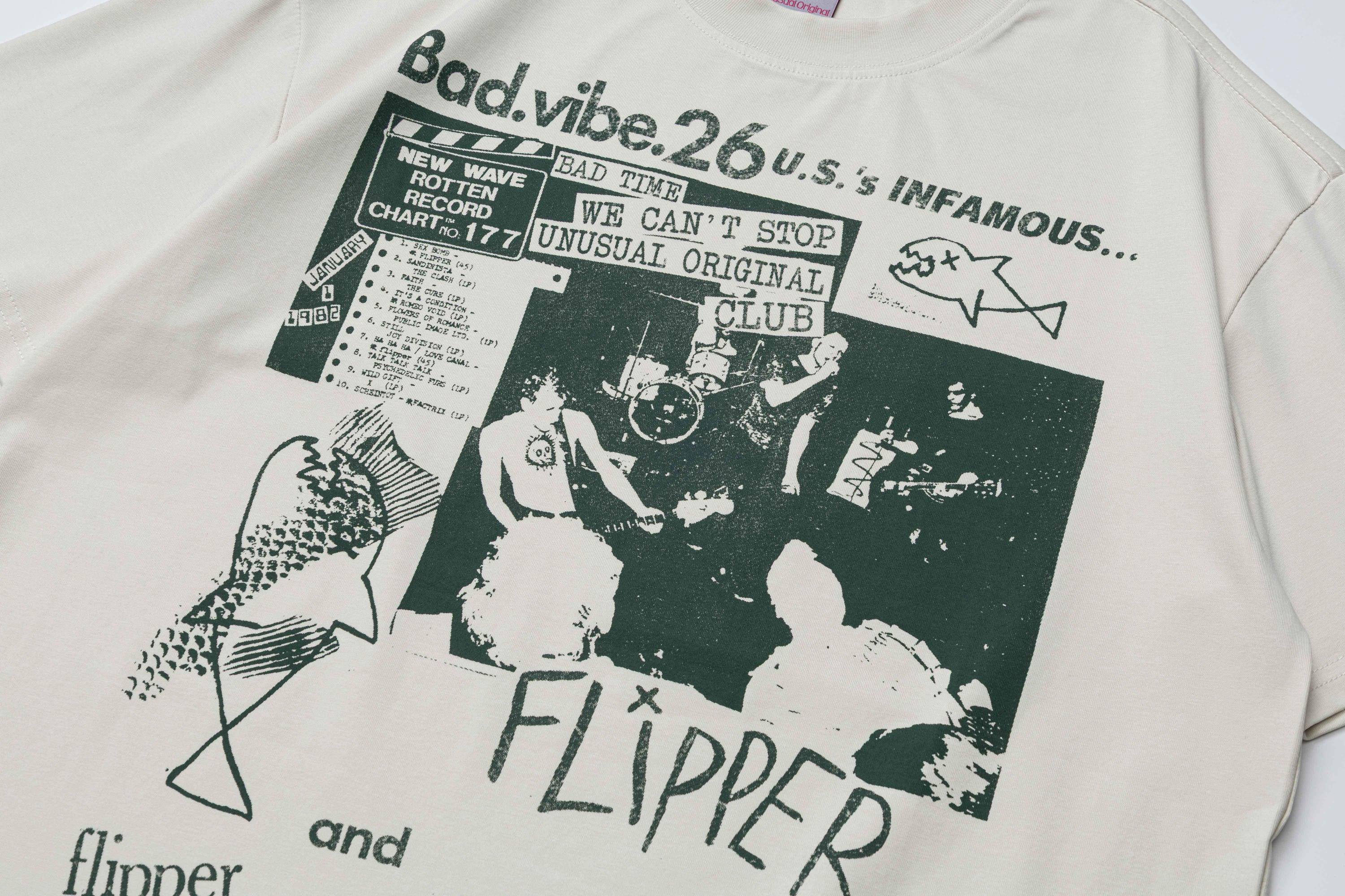 Vintage Punk Graphic Tee | Flipper Band Collage Streetwear