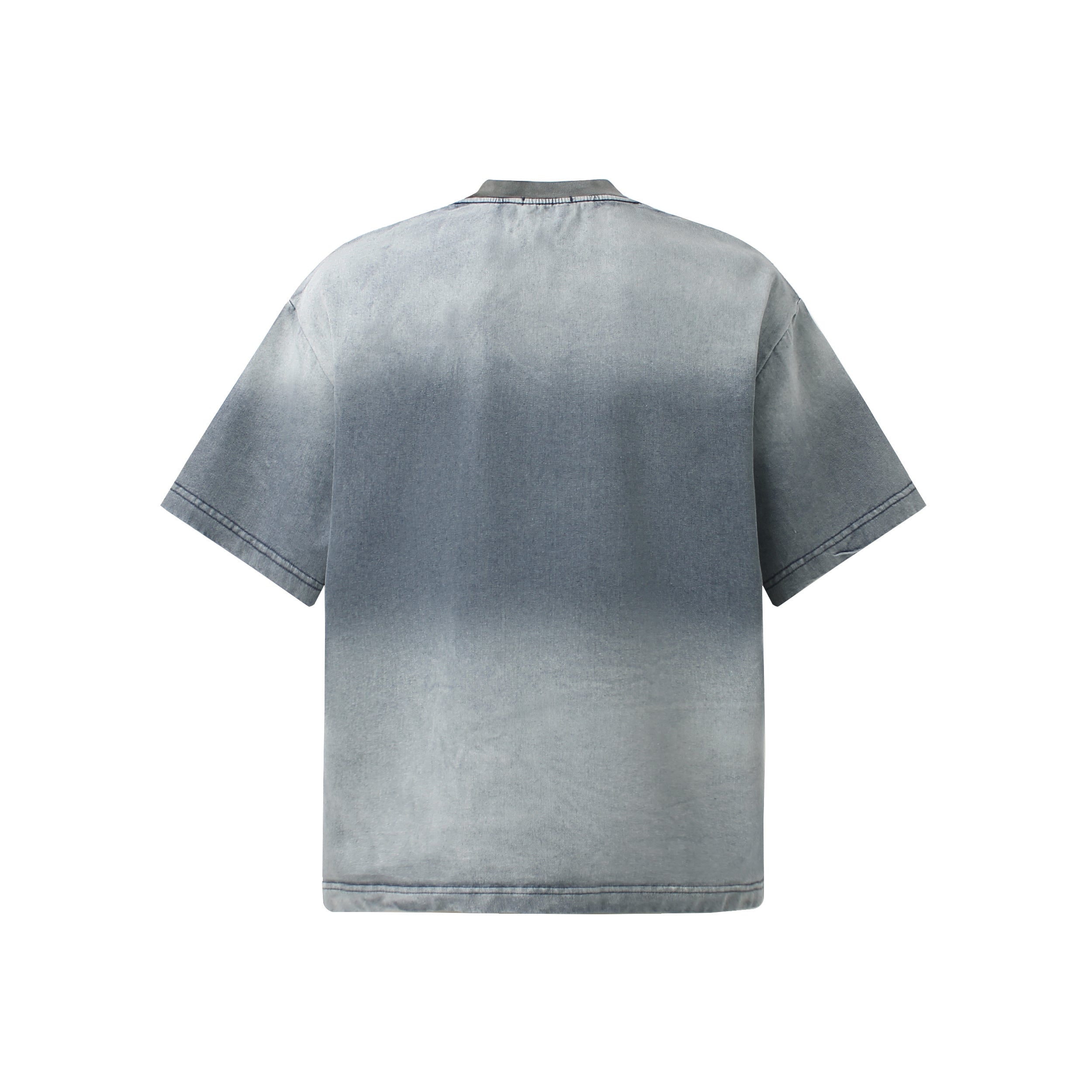 Vintage Washed Distressed Embroidery Graphic T-Shirt