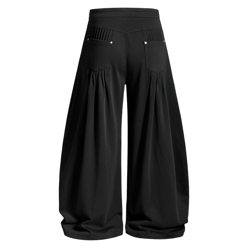 Omirad Flow Wide-Leg Pants | Oversized Draped Cotton Trousers