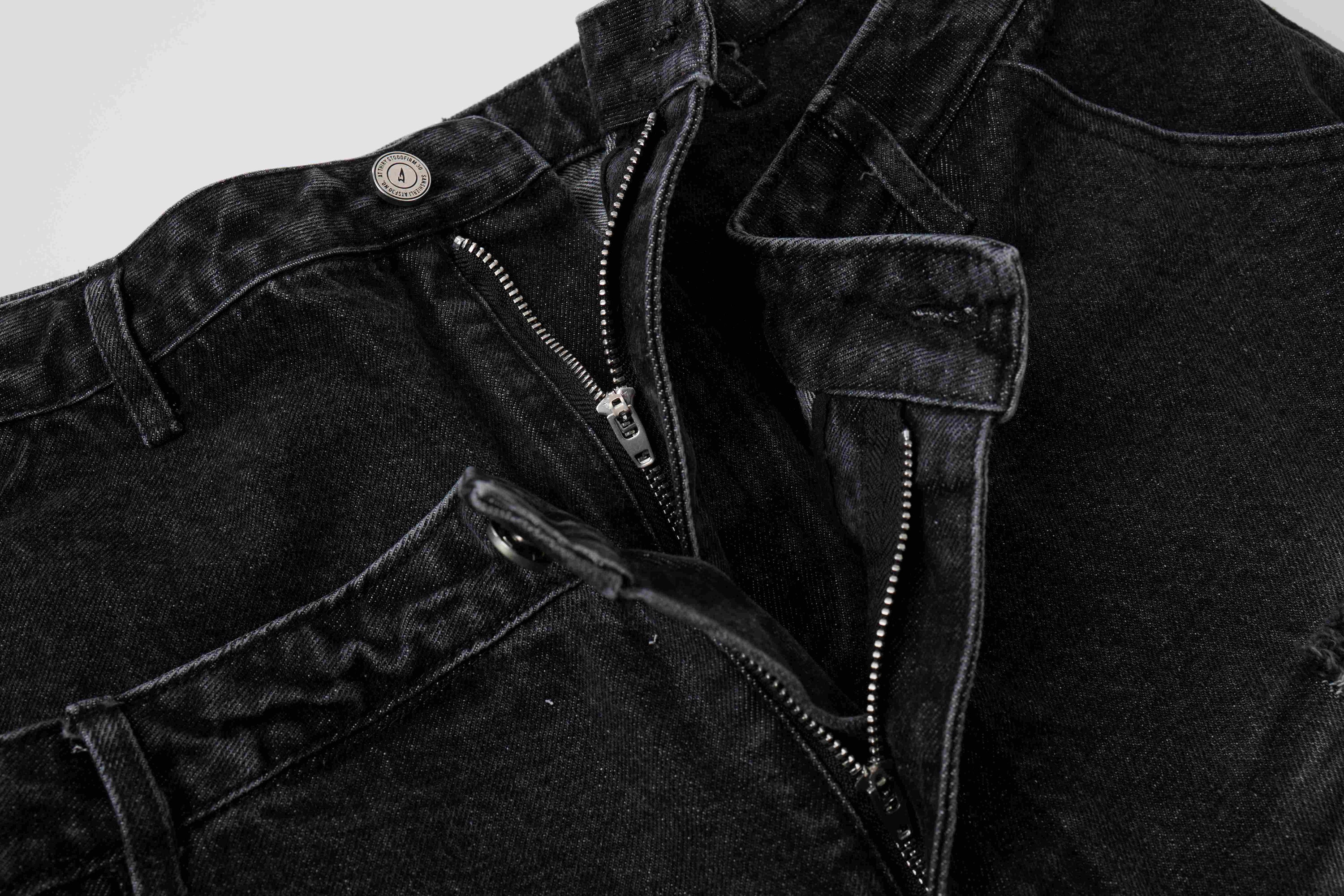 Distressed Layered Waistband Denim Shorts | Streetwear