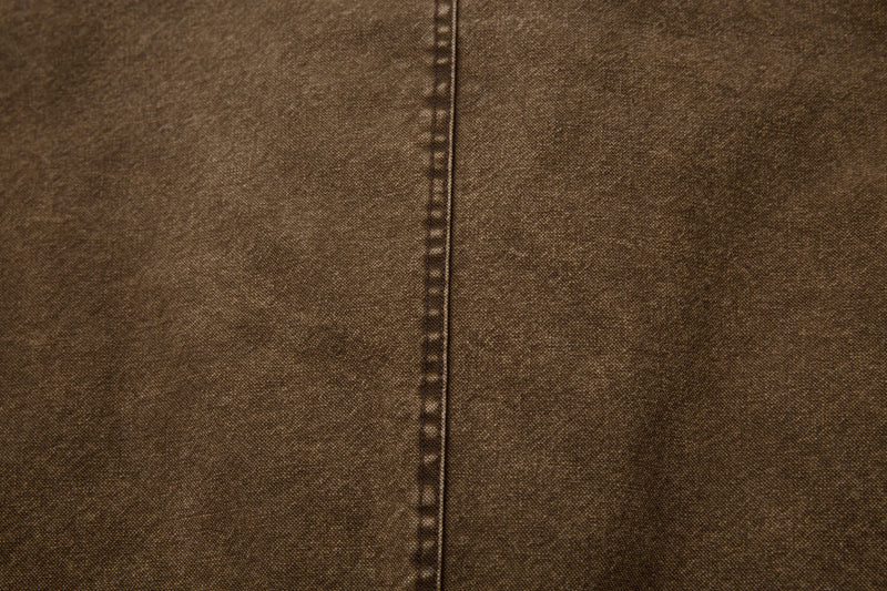 Fur-Lined Toggle Jacket | Vintage Washed Streetwear Coat